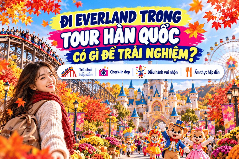 Đi Everland trong tour Hàn Quốc có gì để trải nghiệm?